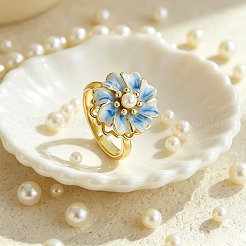 Brass Enamel Rotating Finger Rings for Women&nbsp;WG848BF-01