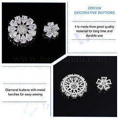 4Pcs 2 Styles 1-Hole Alloy Shank Button&nbsp;BUTT-PH0001-23