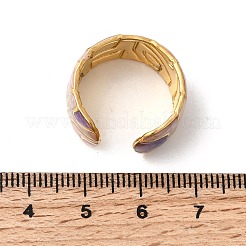 304 Stainless Steel Enamel Open Cuff Ring&nbsp;RJEW-L335-01B-G