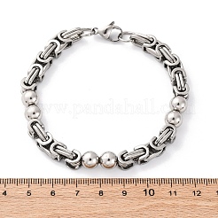 201 Stainless Steel Byzantine Chain Bracelets&nbsp;BJEW-B078-167P