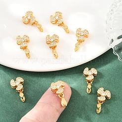 SHEGRACE Brass Micro Pave Cubic Zirconia Ice Pick Pinch Bails&nbsp;XGRQ5K291-828G