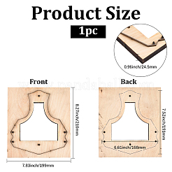 Rectangle Wooden & Carbon Steel Glasses Packaging Leather Die Cutting Mold&nbsp;DIY-WH20055-016A