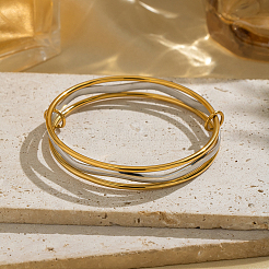 Minimalist 304 Stainless Steel 3-Layer Bangles for Women&nbsp;SW5959