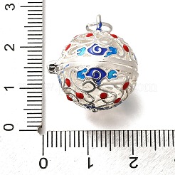 Rack Plating Brass Enamel Bead Cage Pendants&nbsp;KK-M313-11S-01