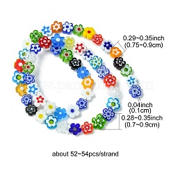 Handmade Millefiori Glass Bead Strands&nbsp;LAMP-YW0001-17