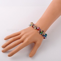 Trendy Faceted Glass Beads Bracelets&nbsp;BJEW-JB01642-06