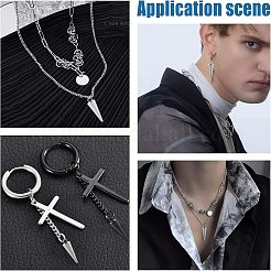 32Pcs 4 Style 2 Colors 304 Stainless Steel Pendants&nbsp;STAS-UN0026-37