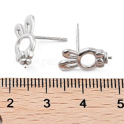 925 Sterling Silver Stud Earrings Findings&nbsp;EJEW-B038-07P