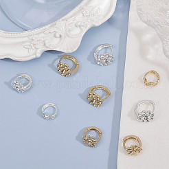 12Pcs 6 Style Brass Hoop Earring Findings&nbsp;KK-CA0002-45