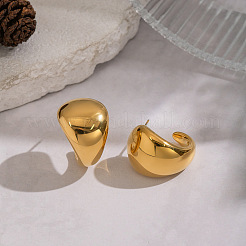 C-Shaped 304 Stainless Steel Stud Earrings&nbsp;ZM3984