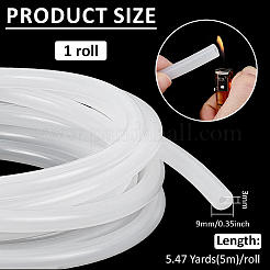 Silcone Hollow Round Cord&nbsp;SIL-WH0028-013B-01