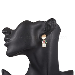 Glass Dangle Stud Earrings&nbsp;EJEW-TA00676