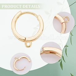20Pcs 2 Style Brass Hoop Earring Findings&nbsp;KK-AR0003-24