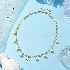 Shell Pearl Necklaces&nbsp;NJEW-JN04875