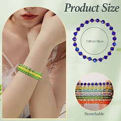 20Pcs Glass & Brass Beads Bracelets&nbsp;BJEW-SW001599-02