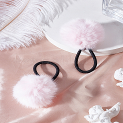 2Pcs Fibre Plush Hair Ties&nbsp;OHAR-LP0002-09C