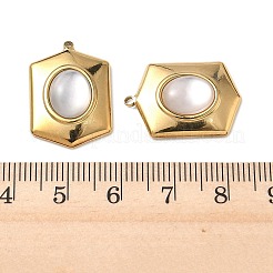 Natural Freshwater Shell Pendants&nbsp;STAS-G397-19G-01