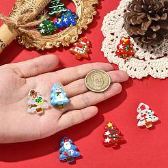 10Pcs 10 Colors Christmas Theme Handmade Lampwork Beads&nbsp;LAMP-CJ0002-52