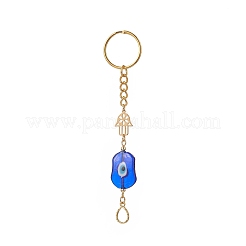 Evil Eye 201 Stainless Steel Hamsa Hand/Hand of Miriam Keychains&nbsp;KEYC-JKC00467