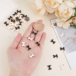 40Pcs 2 Colors Bone Alloy Charms&nbsp;ENAM-AR0001-82
