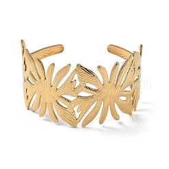 Ion Plating(IP) 304 Stainless Steel Cuff Bangles for Women&nbsp;BJEW-Z078-22G