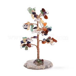 Natural Gemstone Chips & Agate Pedestal Display Decorations&nbsp;DJEW-A001-04G