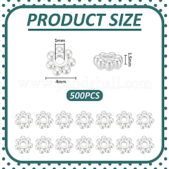 500Pcs Tibetan Style Alloy Daisy Spacer Beads&nbsp;FIND-UN0010-51