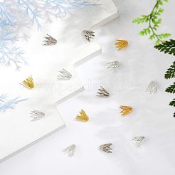 Multi-Petal Brass Bead Caps&nbsp;KK-CA0001-01