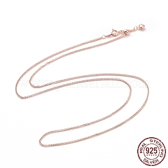 925 Sterling Silver Wheat Chains Necklace for Women&nbsp;STER-I021-02A-RG