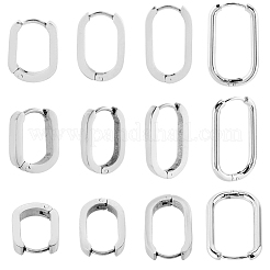 8 Pairs 4 Styles 304 Stainless Steel Huggie Hoop Earrings&nbsp;EJEW-SC0001-76P