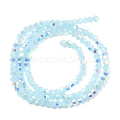 AB Color Plated Opaque Glass Beads Strands&nbsp;GLAA-G127-02E