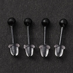 200Pcs 2 Colors Eco-Friendly Plastic Stud Earring Findings&nbsp;KY-YW0001-19