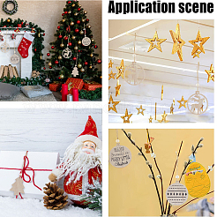 2 Sets 2 Style Christmas Theme Wood Pendants Decoration&nbsp;HJEW-GF0001-39A