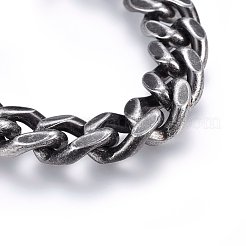 304 Stainless Steel Curb Chains Bracelets&nbsp;BJEW-E346-05AS