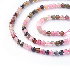 Natural Multicolor Tourmaline Beads Strands&nbsp;G-F619-20B-3mm