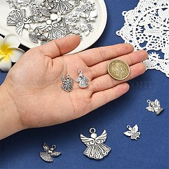 30Pcs 6 Styles Tibetan Style Alloy Pendants&nbsp;TIBEP-YW0012-41