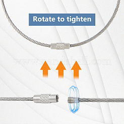30Pcs Stainless Steel Wire Cable Keychains&nbsp;FIND-DC0008-22