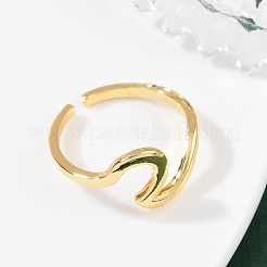 Brass Adjustable Cuff Rings for Women&nbsp;RJEW-B132-03G