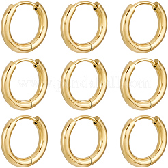10 Pairs Ion Plating(IP) 304 Stainless Steel Huggie Hoop Earrings&nbsp;EJEW-BBC0002-19B