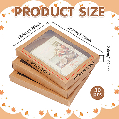 Kraft Paper Greeting Card Storage Box&nbsp;LS-OFST-WH0004-036C