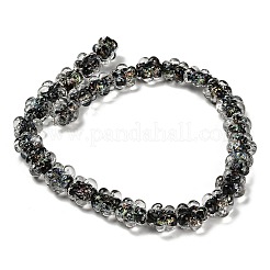 Handmade Dichroic Foil Glass Beads Strands&nbsp;DICH-U001-04B