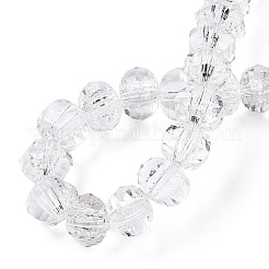 Transparent Crackle Glass Beads Strands&nbsp;GLAA-N051-05