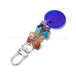 Blue Evil Eye Lampwork Pendant Decooration&nbsp;HJEW-JM01969-03