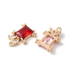 Brass Micro Pave Cubic Zirconia Pendants&nbsp;KK-C062-006G
