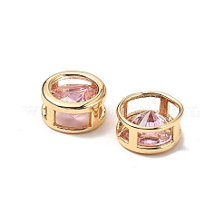 Brass Micro Pave Cubic Zirconia Beads&nbsp;KK-A259-12G-07