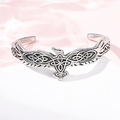 Viking 316 Surgical Stainless Steel Cuff Bangles&nbsp;BJEW-C142-15AS