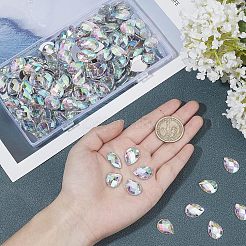 Flat Back Imitation Taiwan Acrylic Rhinestone Cabochons&nbsp;GACR-FG0001-04