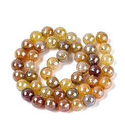 Electroplate Natural Agate Beads Strands&nbsp;G-T131-54M