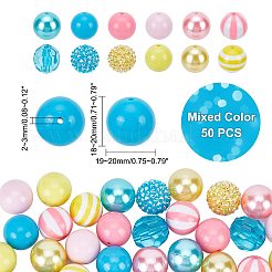 1 Set Resin Round Beads Set&nbsp;RESI-PH0002-03