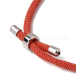 Round Nylon Milan Cord Slider Bracelet Making&nbsp;BJEW-L722-01P-11